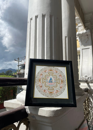Medicine Buddha Painting |  Meditation Canvas Art Mandala
