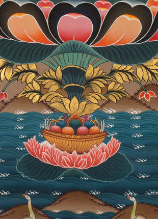 4 Armed Chenrezig Thangka | Yoga Meditation Canvas Art for your Peace
