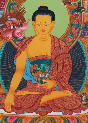 Gautama Buddha Thangka | Wall Decor | Tibetan Hand Painting