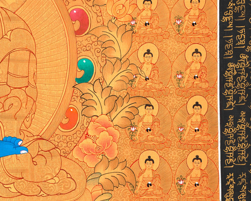 Medicine Buddha Wall Art | Bhaisajyaguru Buddhist Thangka