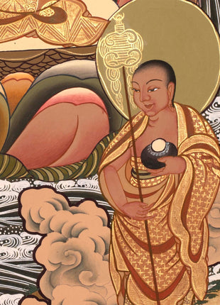 Medicine Buddha Lapis Lazul Thangka | Wall Hanging Yoga Meditation Canvas Art