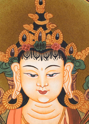 4 Armed Chenrezig | Avalokiteshvara Thangka Painting from Nepal