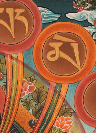 4 Armed Chenrezig | Avalokiteshvara Thangka Painting from Nepal