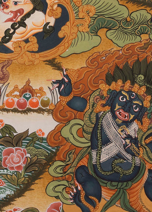 4 Armed Chenrezig | Avalokiteshvara Thangka Painting from Nepal