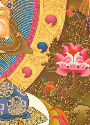 White Tara | Kwan Yin Female Goddess | Original Hand-Painted Tibetan Thangka