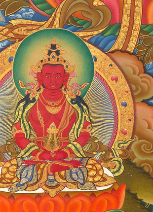 White Tara | Kwan Yin Female Goddess | Original Hand-Painted Tibetan Thangka