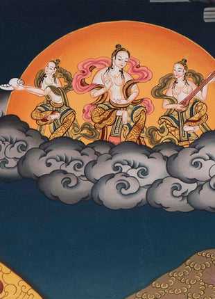 Large Arya Tara Tibetan Thangka | Mother Of Compassion And Wisdom