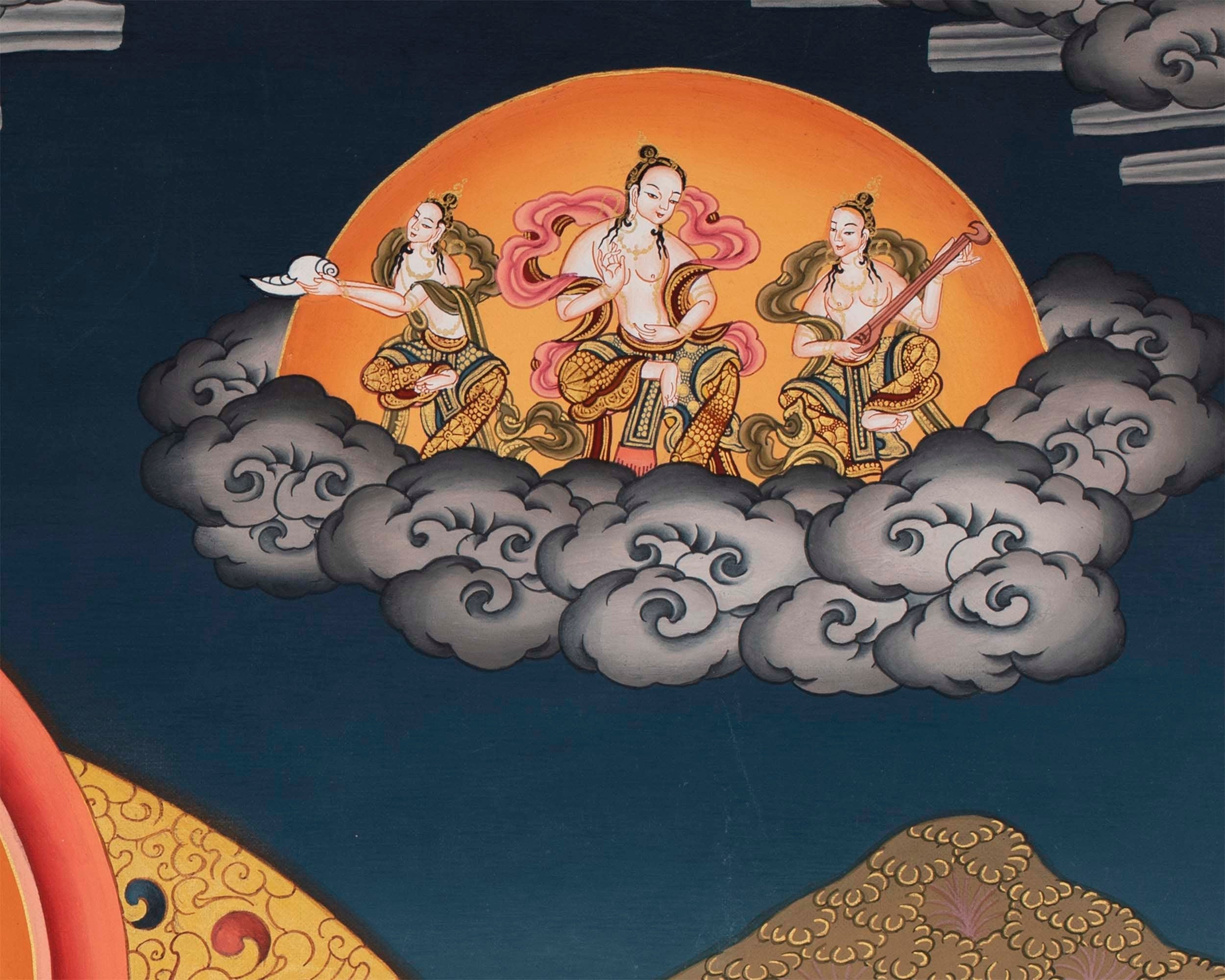 Large Arya Tara Tibetan Thangka | Mother Of Compassion And Wisdom