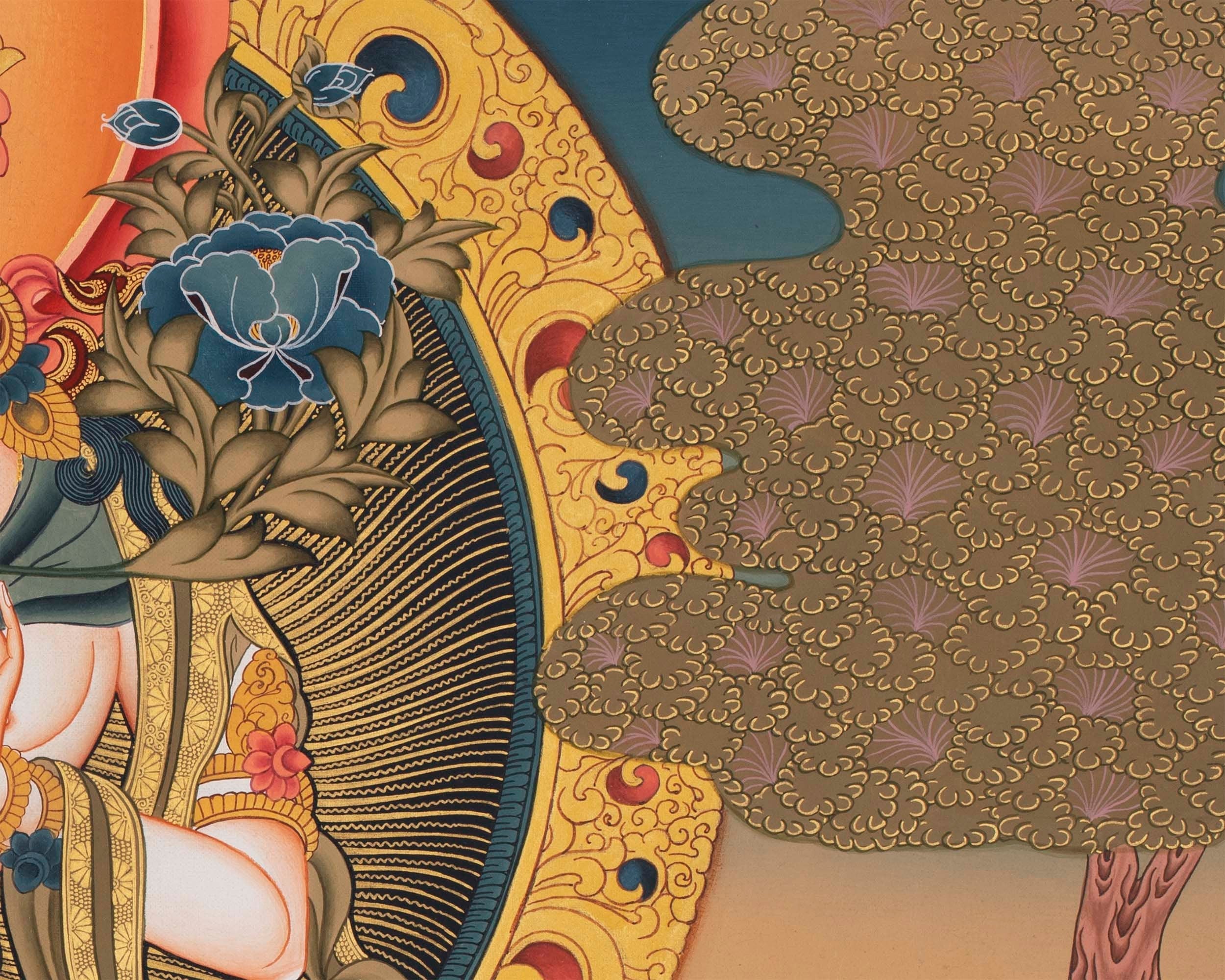 Large Arya Tara Tibetan Thangka | Mother Of Compassion And Wisdom