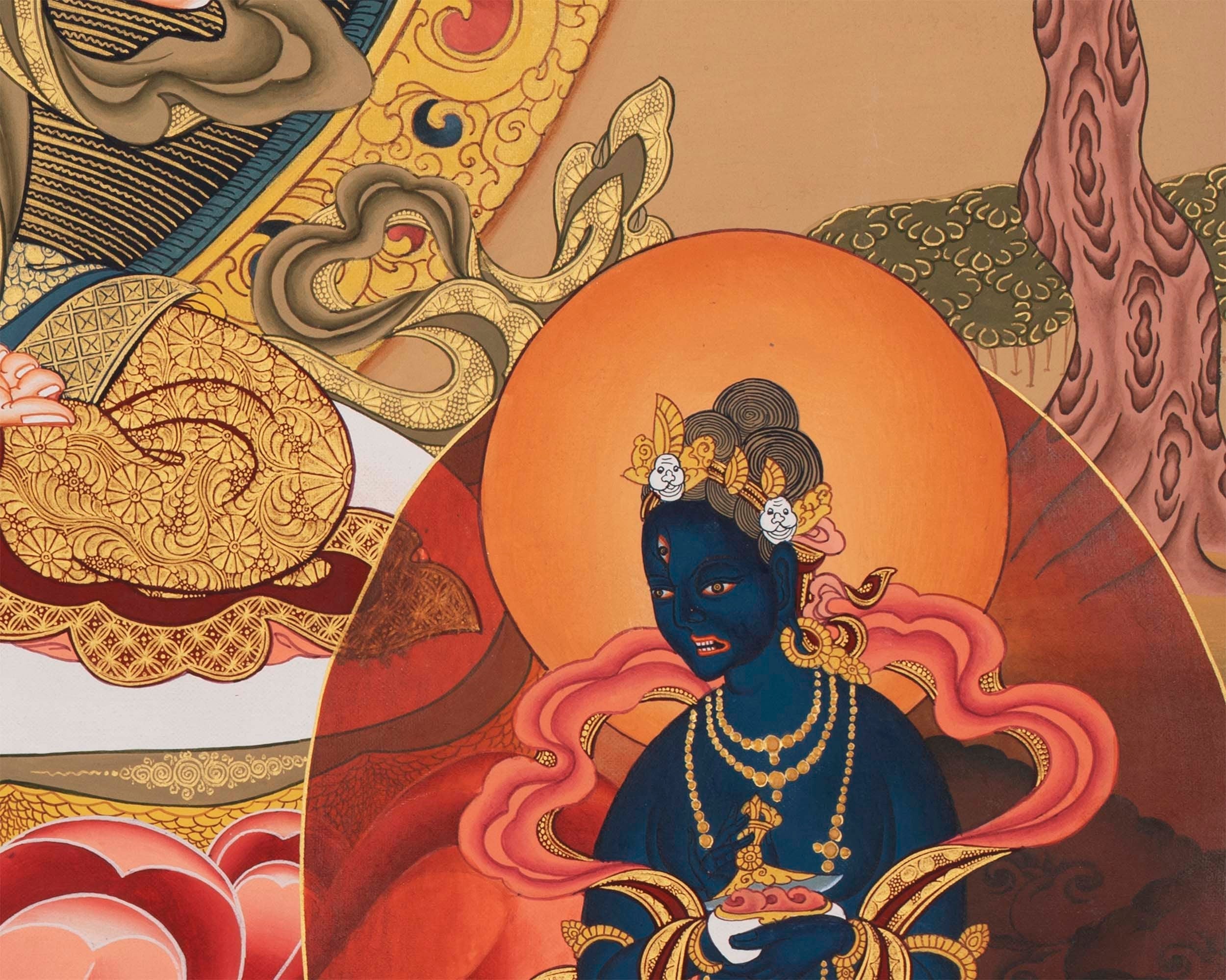 Large Arya Tara Tibetan Thangka | Mother Of Compassion And Wisdom