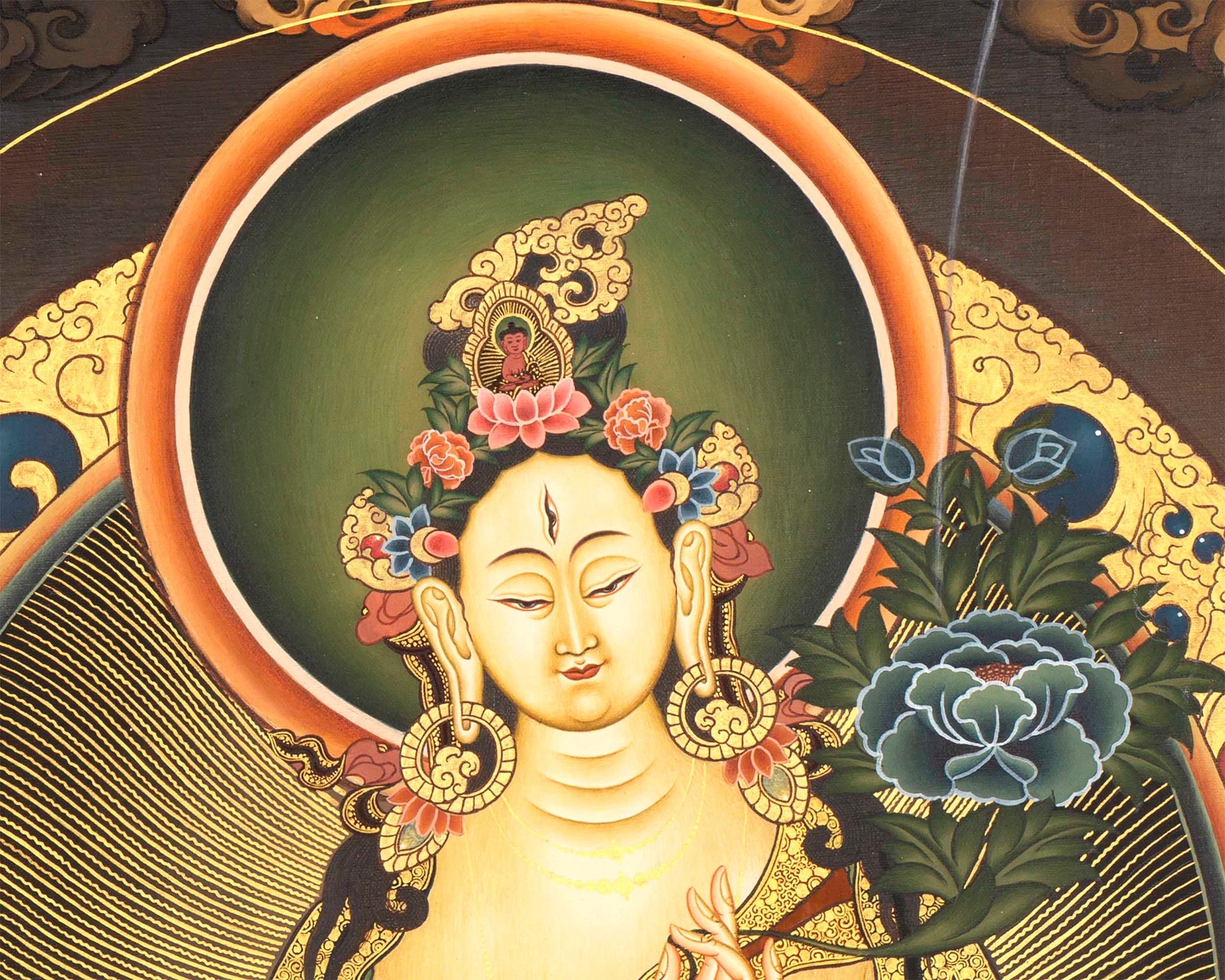 White Tara Female Bodhisattva | Mindfulness Meditation Art