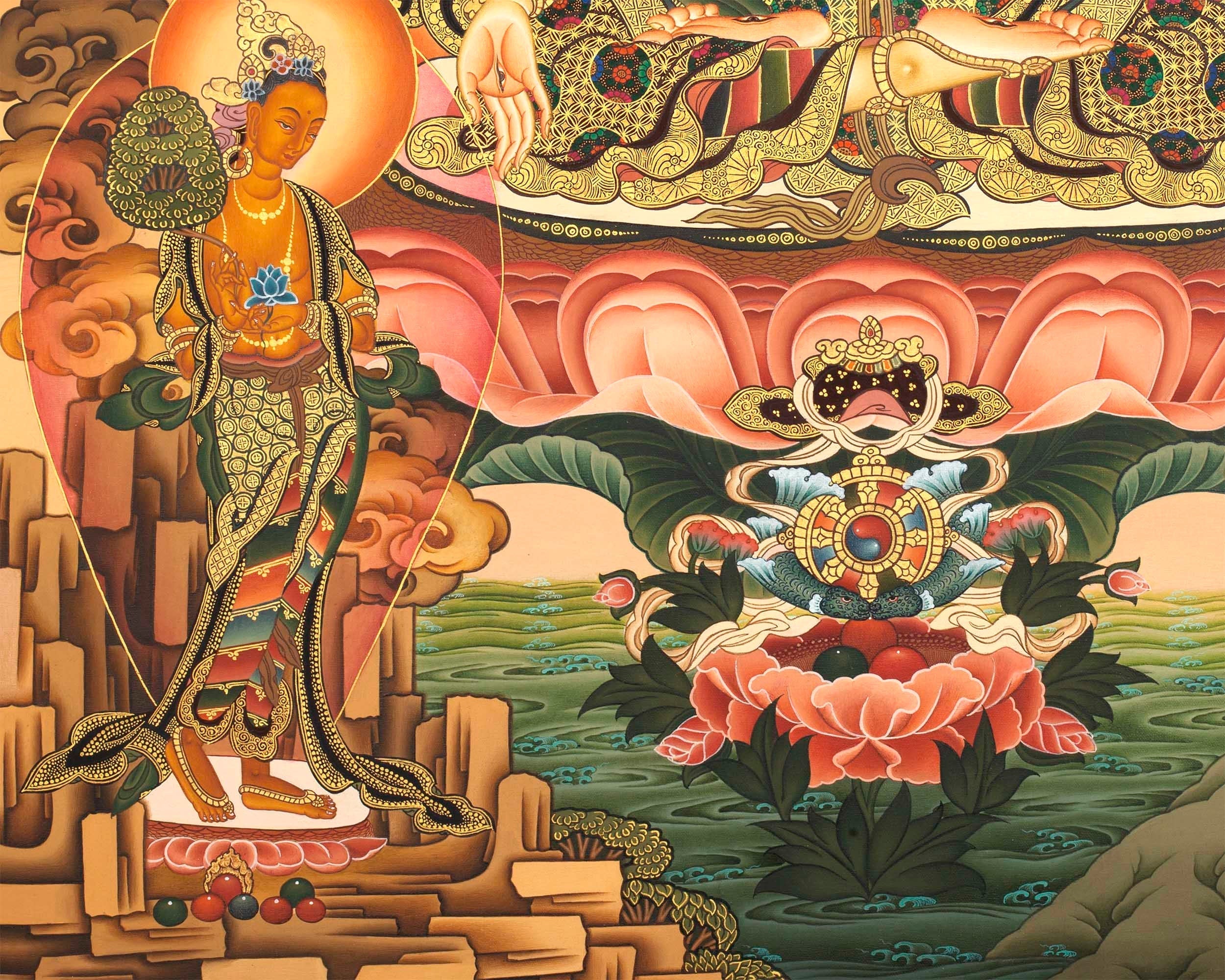 White Tara Female Bodhisattva | Mindfulness Meditation Art
