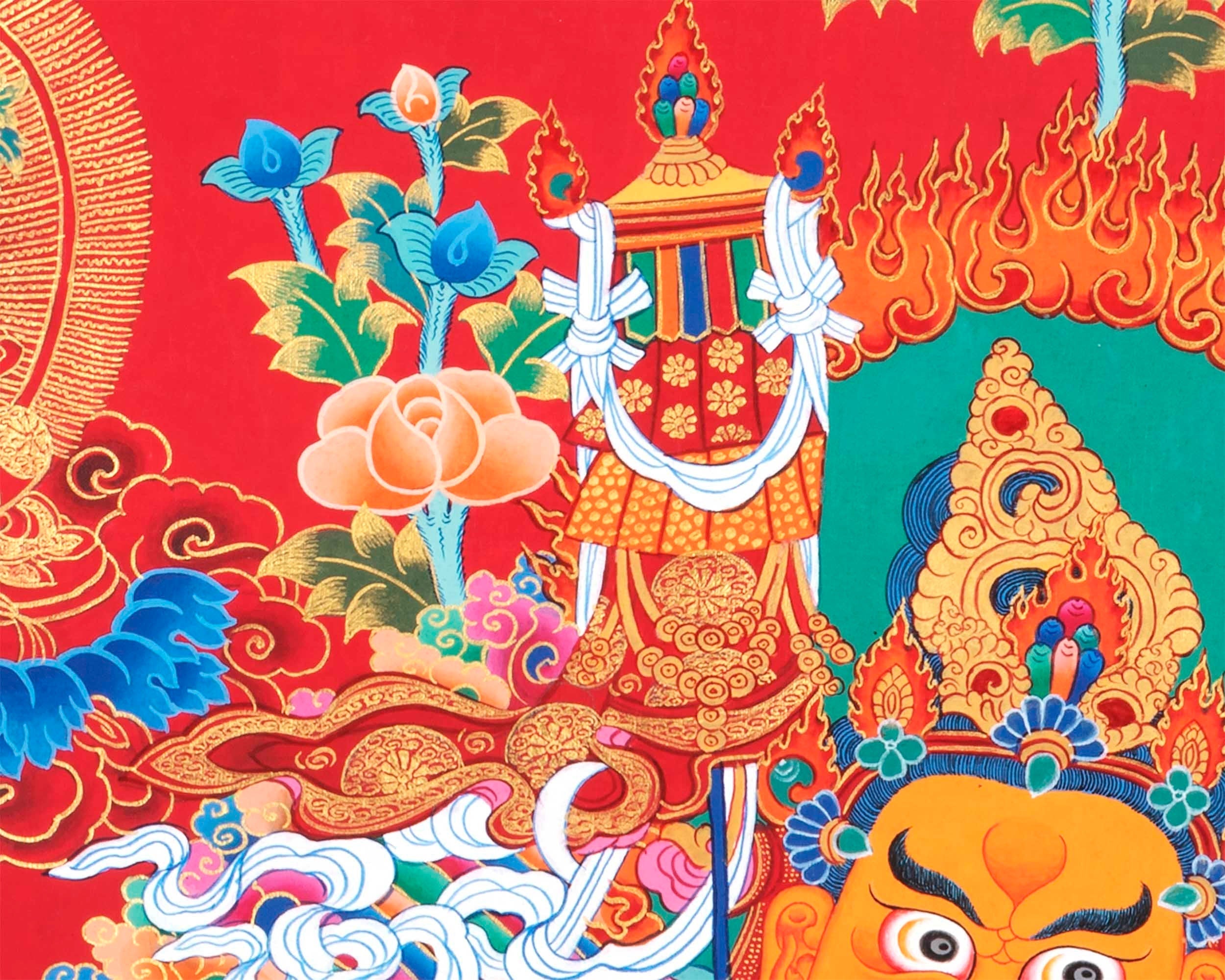 Namtose Thangka | Original Hand Painted Wealth Deity