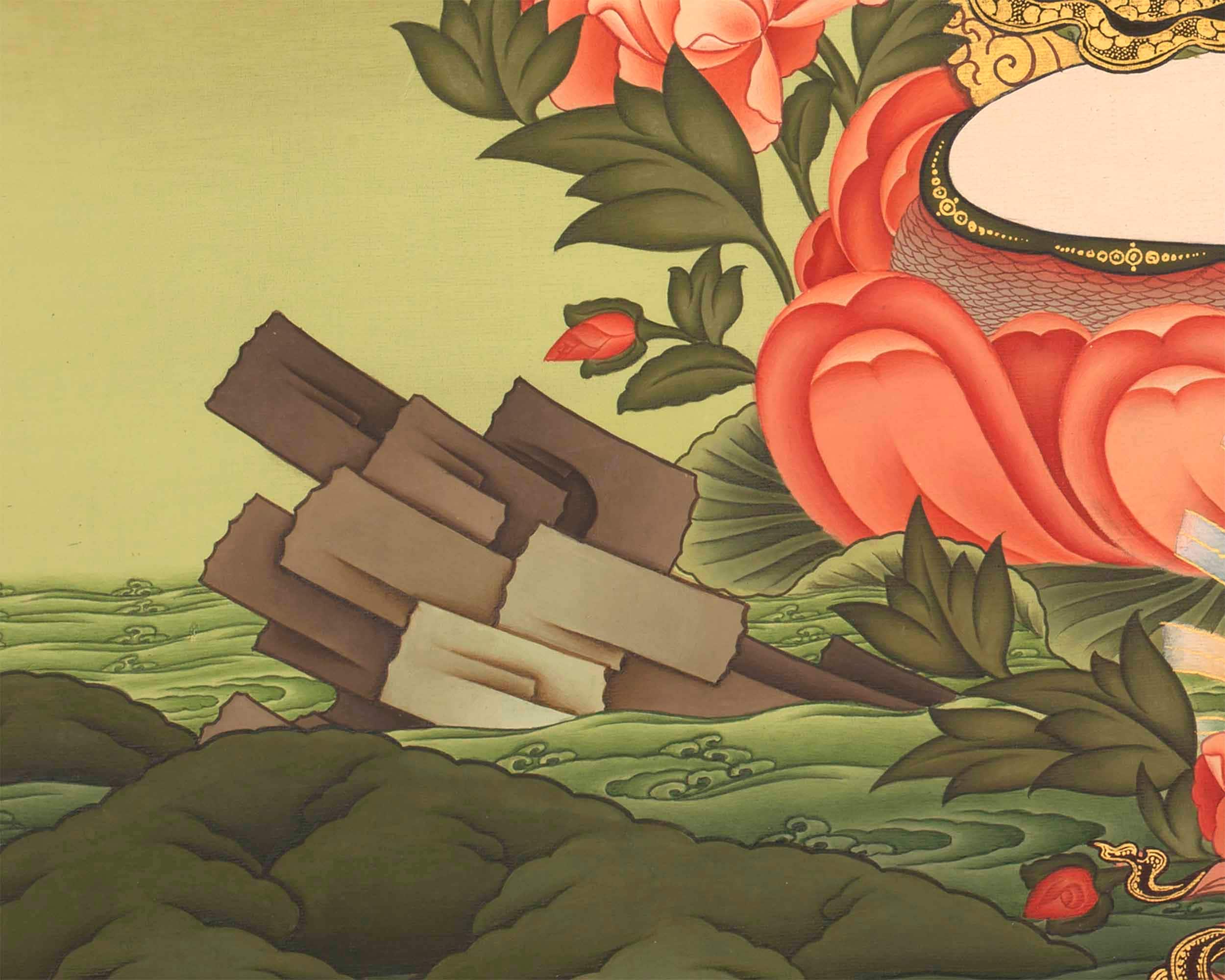 Original Hand painted Avalokiteshvara Thangka | Traditional Tibetan Artwork Painted