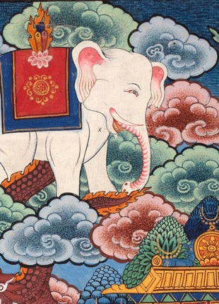 Buddha Life Story Vintage Thangka | Tibetan Buddhist Crafts Decoration