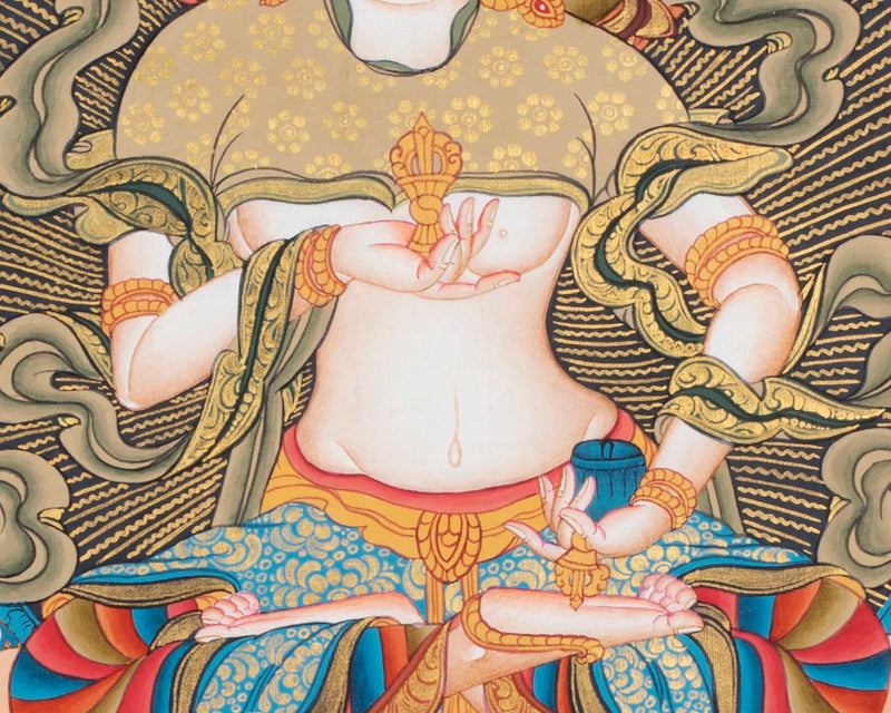 Hand Painted Vajrasattva Thangka  | Original Dorje Sempa Wall Painting