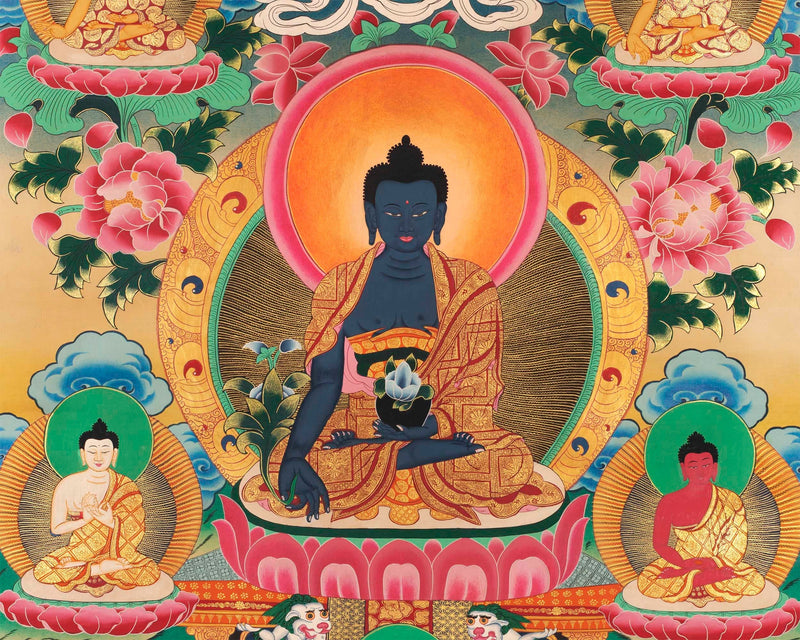 Eight Medicine Buddha Thangka | Wall Decoration Painting