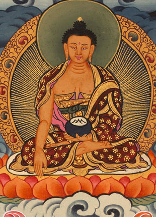 White Tara Original Hand-Painted Thangka | Kwan Yin Female Goddess