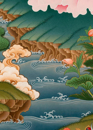 Boddhisattva Manjushri Original Thangka | Vajrayana Buddhism