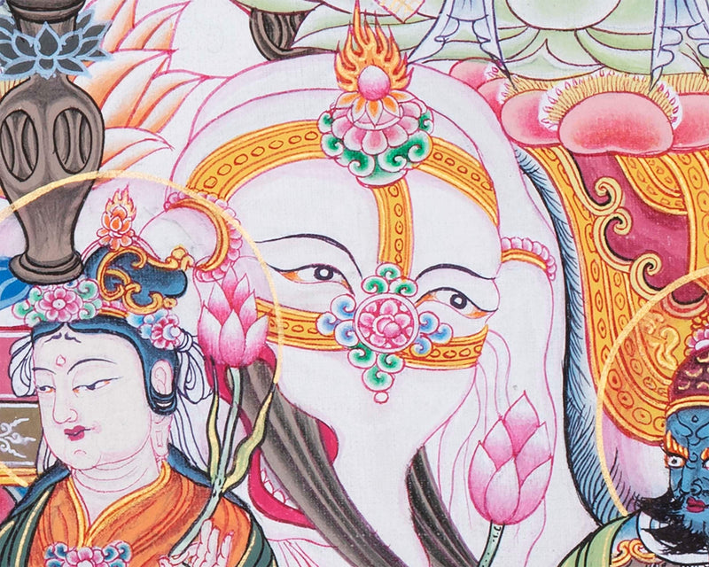 Japanese Style Buddha Print | Original Hand painted Buddhist Art | Religious Painting For your Shrine Room | Unique Wall Decor