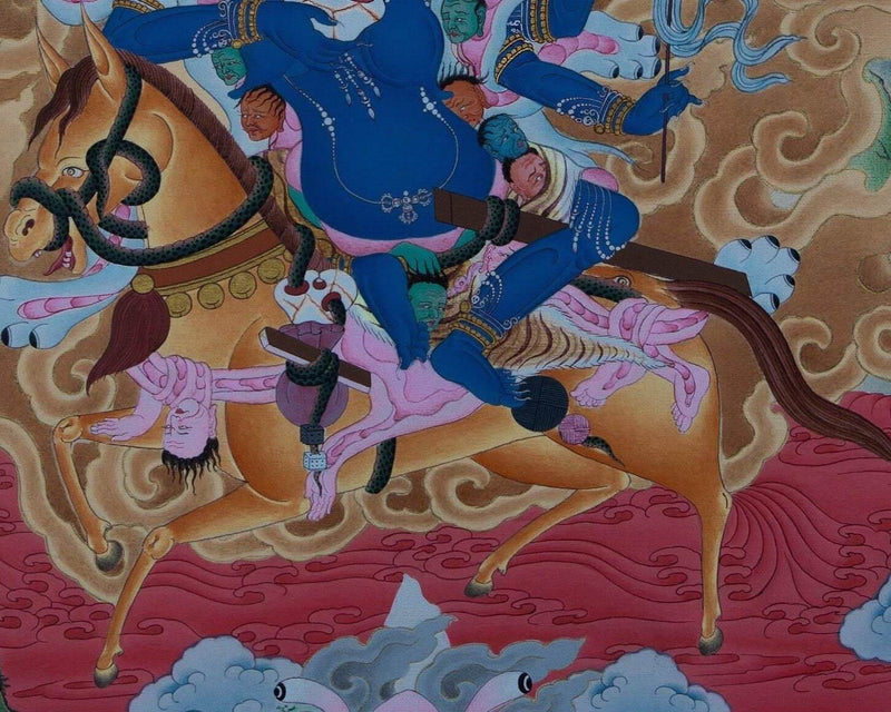 Mahakali Thangka | Palden Lhamo | Hand Painted Tibetan Buddhist Art