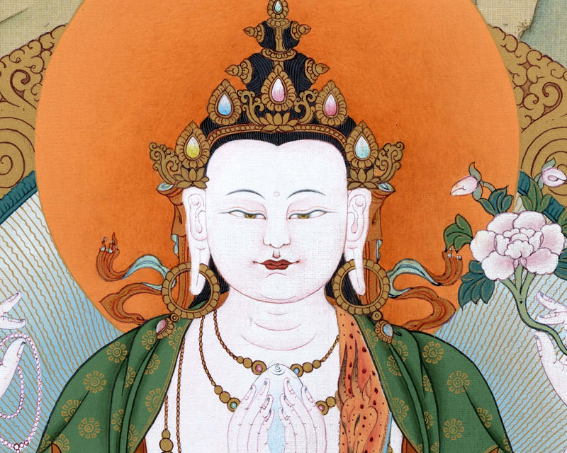 Avalokiteshvara | Chenrezig | Bodhisattva Painting | Enlightenment Thangka