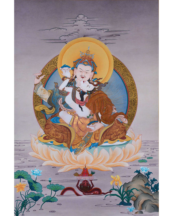 Guru Rinpoche With Consort Thangka