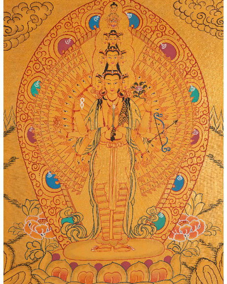 1000 Armed Avalokiteshvara Thangka | Religious Wall Hanging Painting