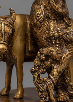 Hand-Crafted Krishna Statue With Intricate Details | Brass Statue Of Gopala-Krishna