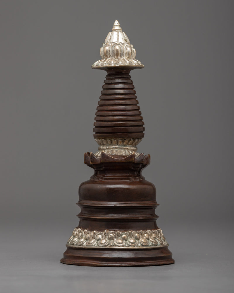 Handcrafted Silver Plated Stupa