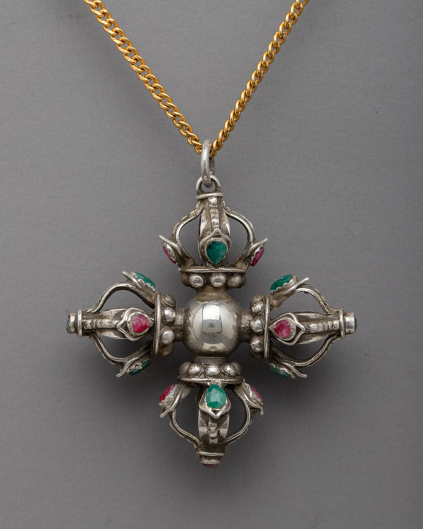 Double Vajra Necklace  | Handmade Locket from Nepal
