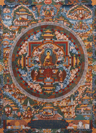 Masterpiece Art of Shakyamuni Gautama Buddha | Original Hand-Painted Tibetan Thangka