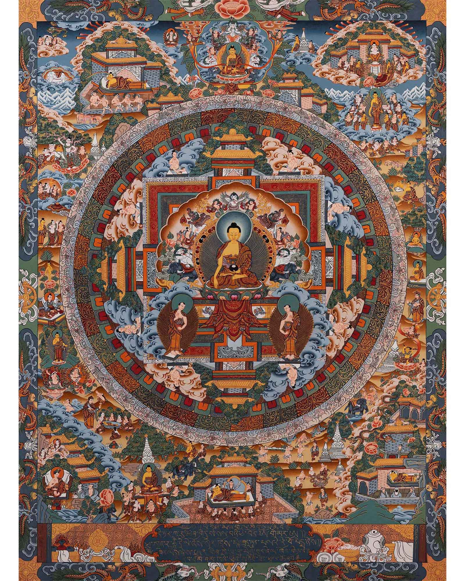 Masterpiece Art of Shakyamuni Gautama Buddha | Original Hand-Painted Tibetan Thangka