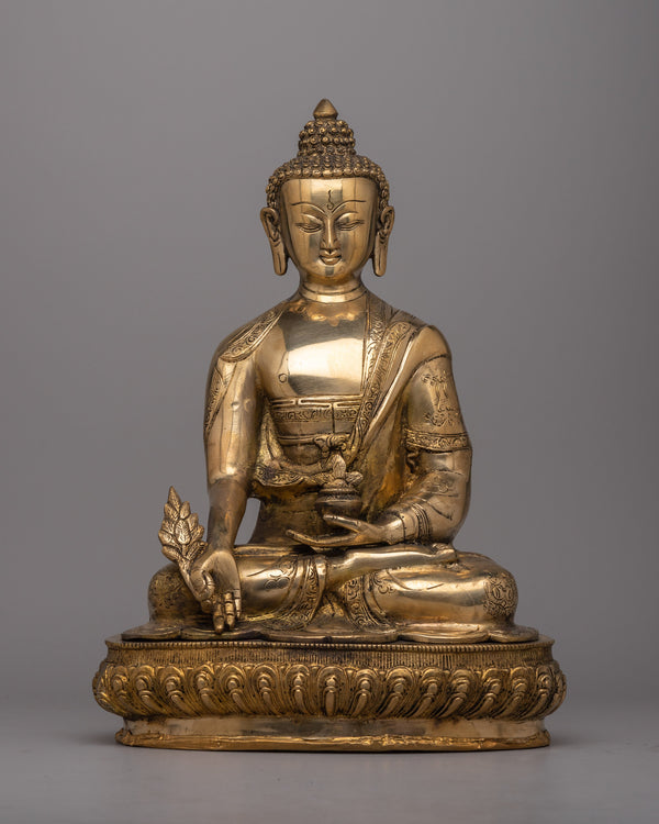 Medicine Buddha Healing Deity Statue 