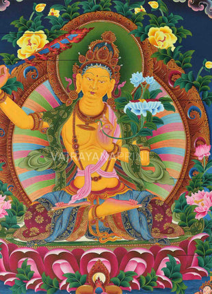 Manjushri Bodhisattva Thangka Print | Digital Canvas Print