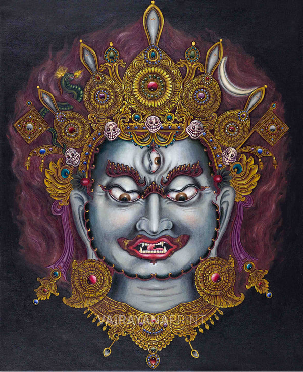 Bhairava Thangka Print | Tibetan Buddhism Decor | Vajrayana Buddhism