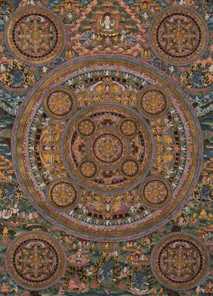 15 Mandala Thangka for Samatha Meditation Practice | Old Thangkas From late 20th Century