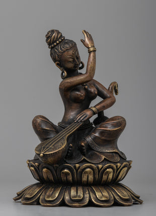 Brass Saraswati Statue