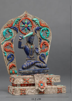 Blue Manjushri Statue | Home Decor Scupture