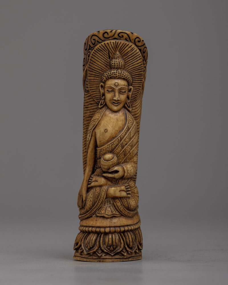 Enlighten your space with the Shakyamuni Buddha | Ethically Sourced Bone Sculpture