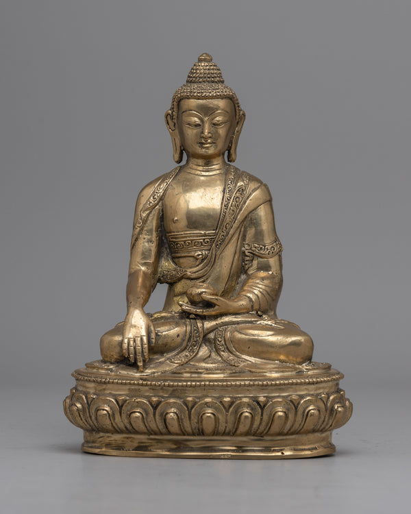 Shakyamuni  Brass Buddha Statue