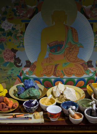 Avalokiteshvara, Vajrapani & Manjushri, Tibetan Thangka Painting, Vajrayana Buddhist Art