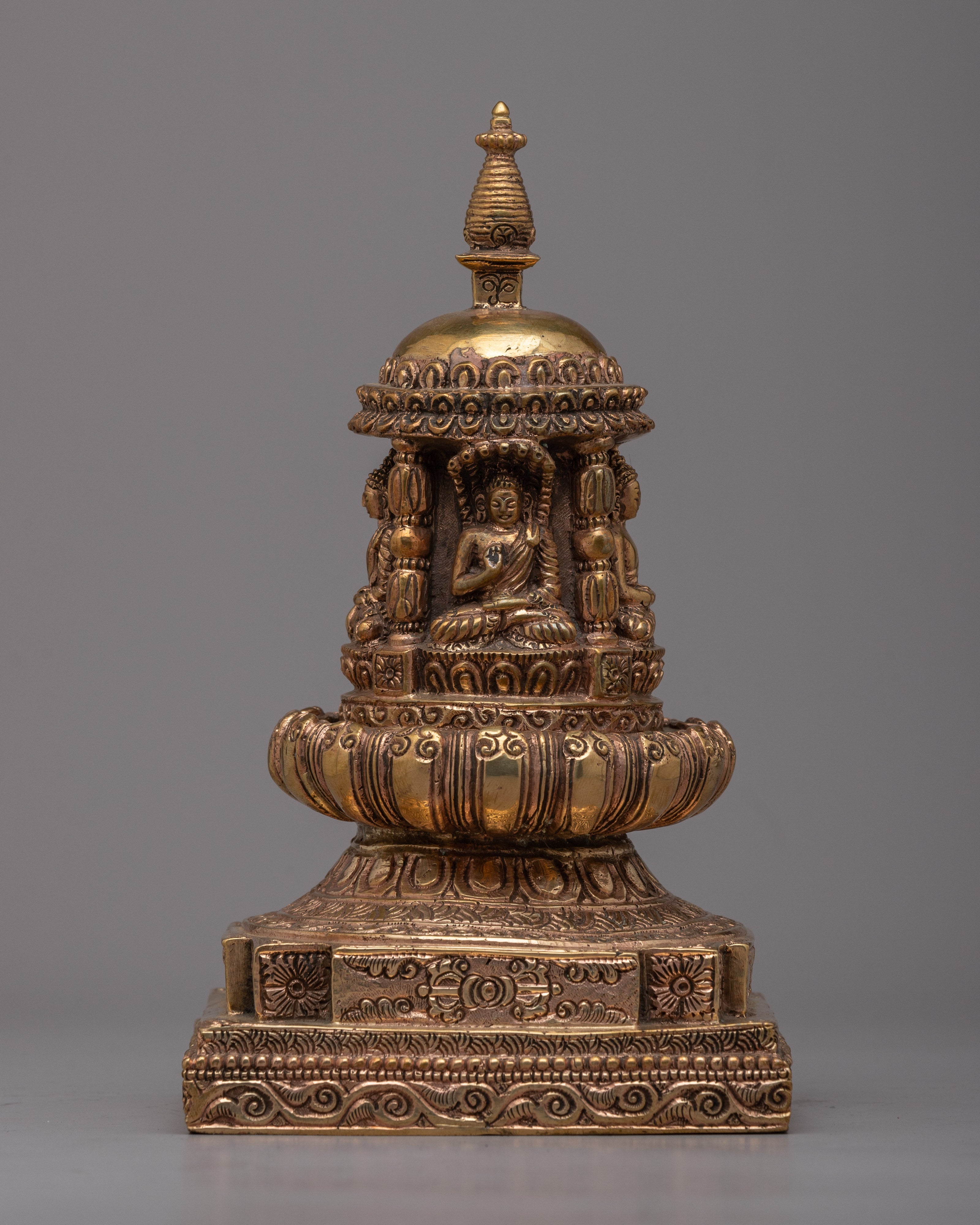 Tibetan Copper Stupa for Home Altar | Create a Sacred Meditation Corne