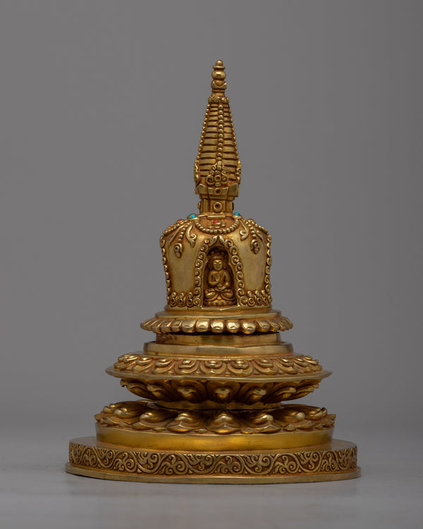 Copper Stupa for Home Altar | Create a Sacred Meditation Corner