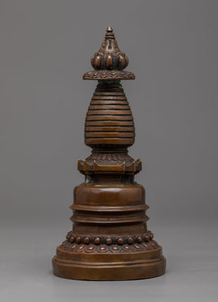 Handcrafted Copper Kadampa Stupa