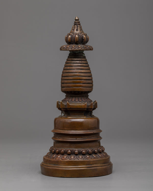 Handcrafted Copper Kadampa Stupa