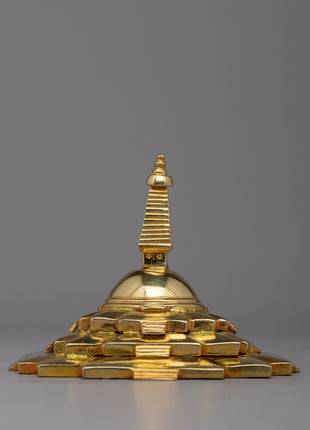 Gold Plated Stupa Statue 