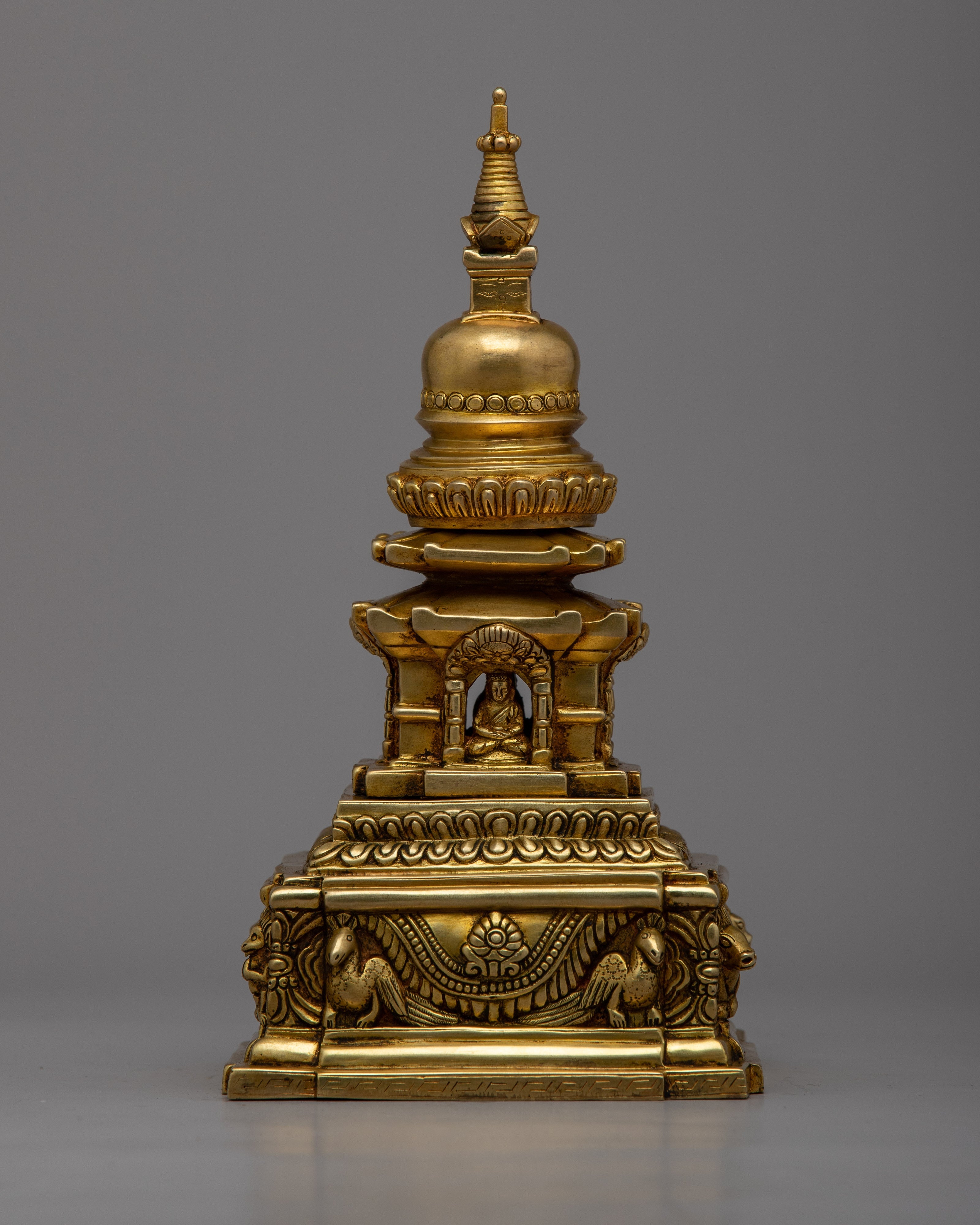 Sacred Gold Stupa | Display the Essence of Spiritual Wealth