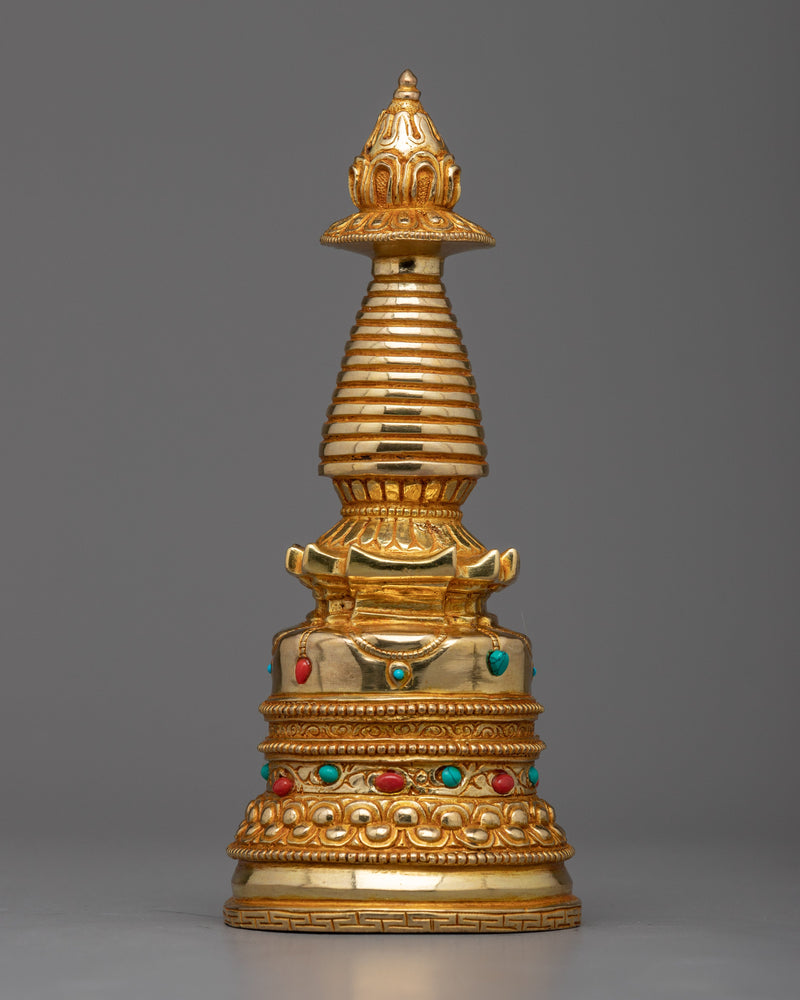 Tibetan Copper Stupa 