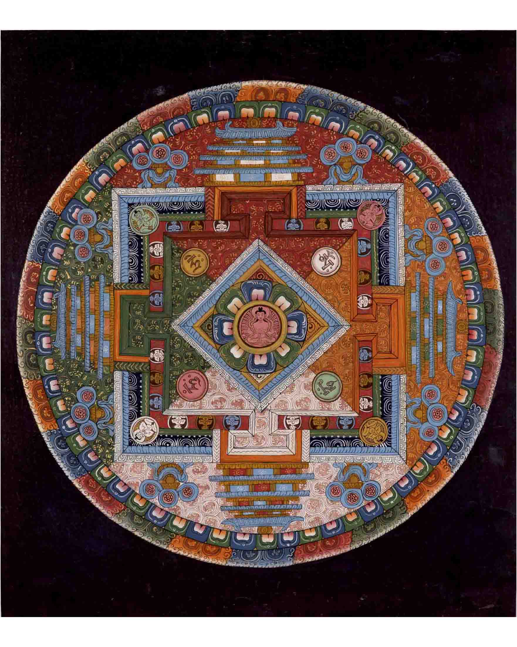 Amitayus Buddha Mandala Thangka | Wall Hanging